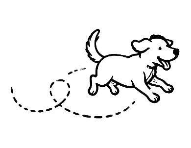reactive dog illustration